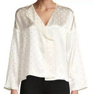 Vince | Long Sleeve Silk Ivory Blouse